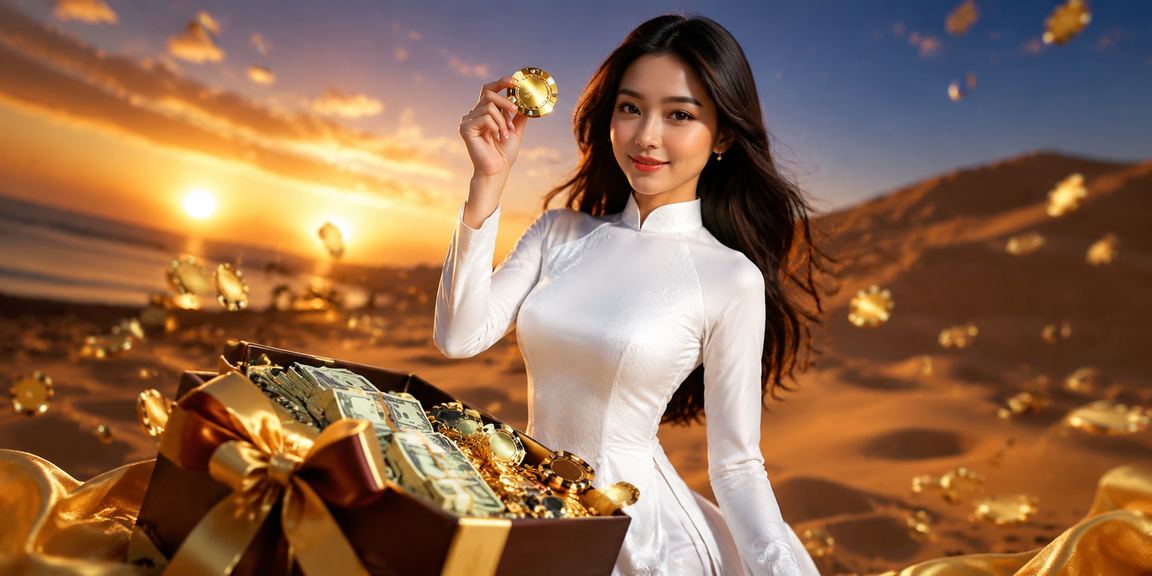 Cảnh quan Mũi Né với phụ nữ mặc áo dài thư giãn và trải nghiệm giải trí trực tuyến